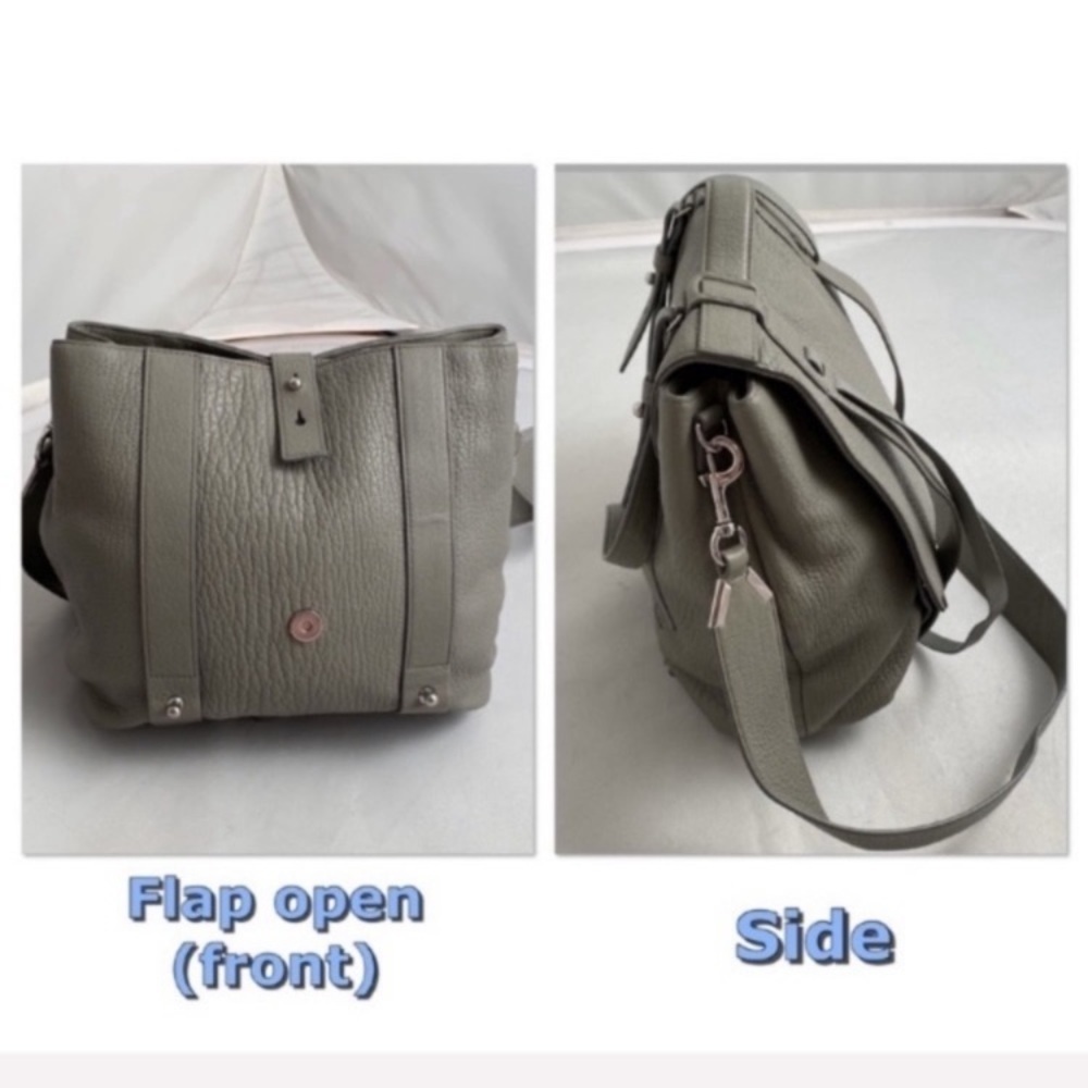 All Saints Vincent blue-gray leather backpack - Picture 4 of 16